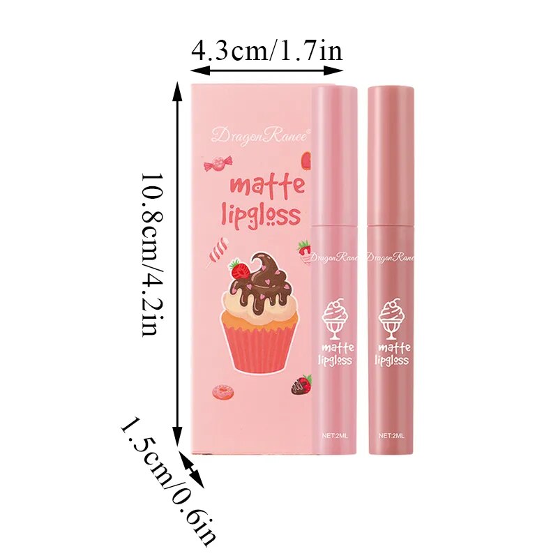 3Pcs/set Matte Velvet Lip Gloss Waterproof Long-lasting Liquid Lipstick Cosmetic Beauty Cream Lipstick Makeup maquillages YZL9 AURA | Moda e Beleza feminina 