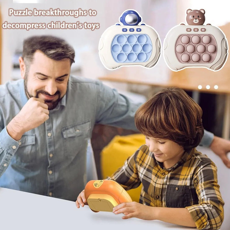 Children Press It Game Pop Push Bubble Toys Pinch Sensory Quick Push Handle Game Squeeze Relieve Decompress Montessori Toy AURA | Moda e Beleza feminina 