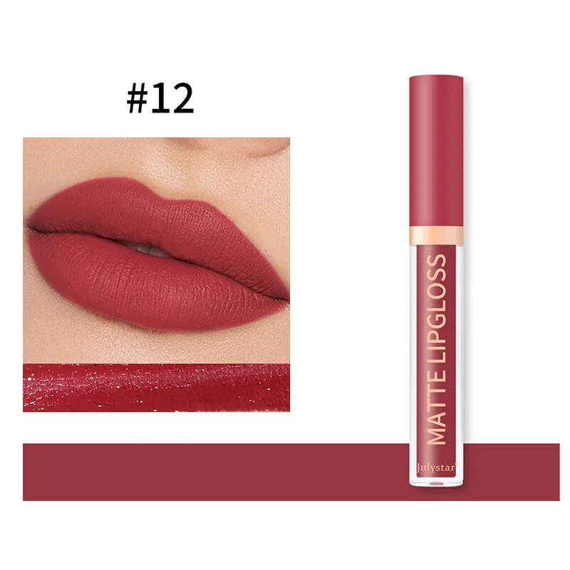 3Pcs/set Matte Velvet Lip Gloss Waterproof Long-lasting Liquid Lipstick Cosmetic Beauty Cream Lipstick Makeup maquillages YZL9 AURA | Moda e Beleza feminina 