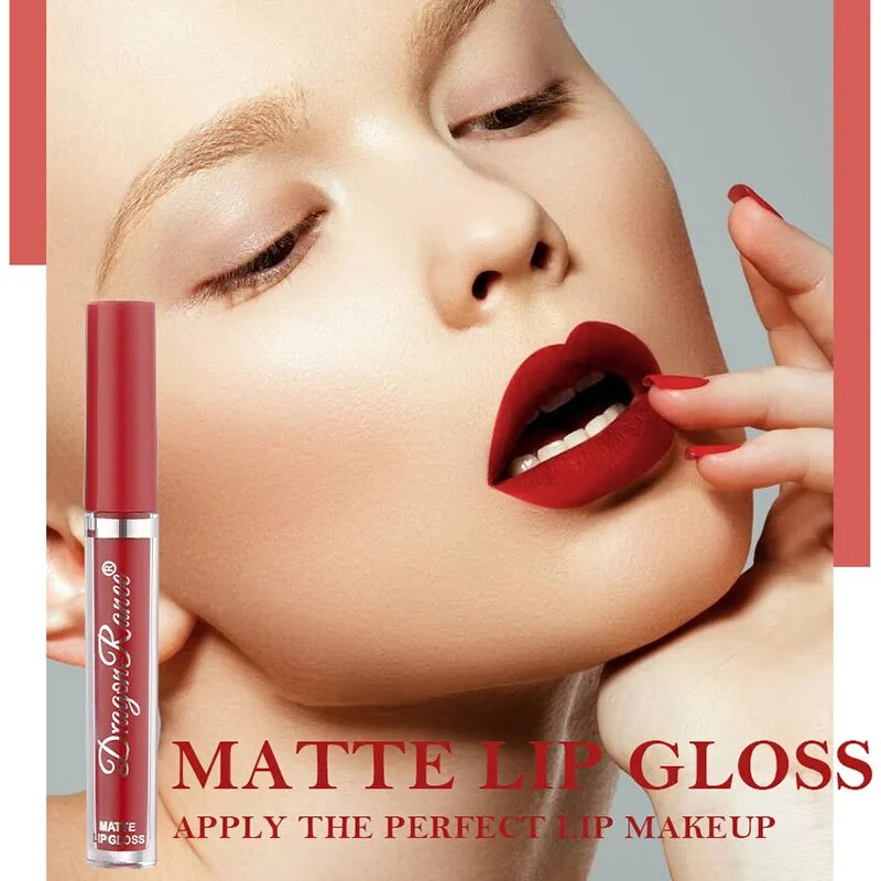 3Pcs/set Matte Velvet Lip Gloss Waterproof Long-lasting Liquid Lipstick Cosmetic Beauty Cream Lipstick Makeup maquillages YZL9 AURA | Moda e Beleza feminina 